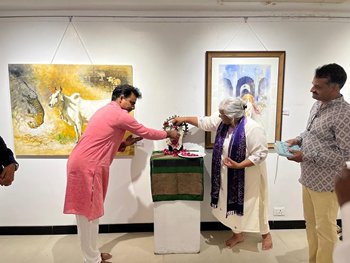 SIDHHA  Paintings Exhibition By Well-Known Artist Kudalayya Hiremath In Jehangir Art Gallery